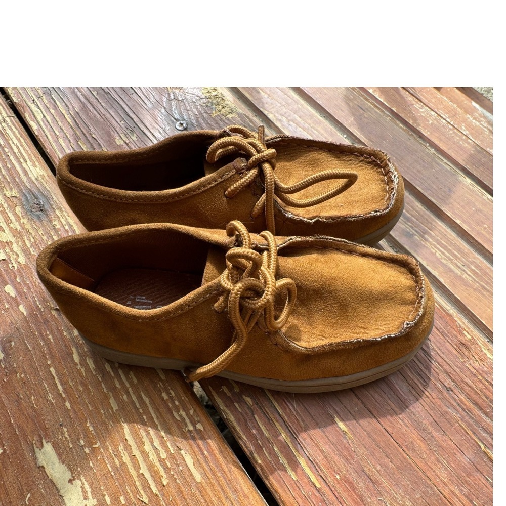 Baby Gap Toddler Boys Tan Brown Faux Suede Moc Boots Size 10